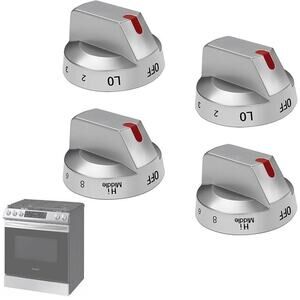 4-Pack Samsung Electric Stove Knob Replacement for NE63T8111SS/AA NE63T8311SS/AA
